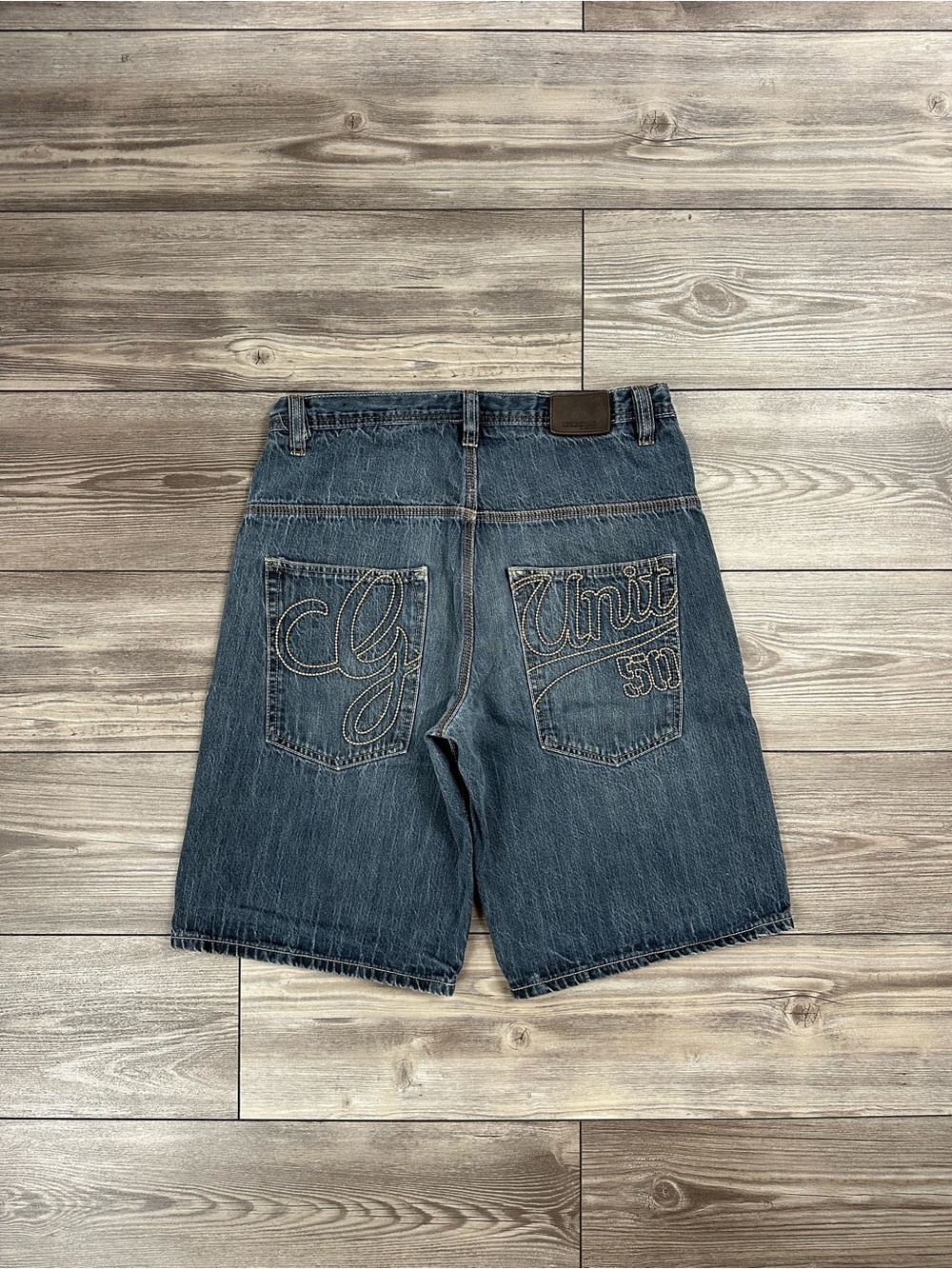 Vintage Y2K G-Unit Embroidered Denim Shorts 50 Cent
